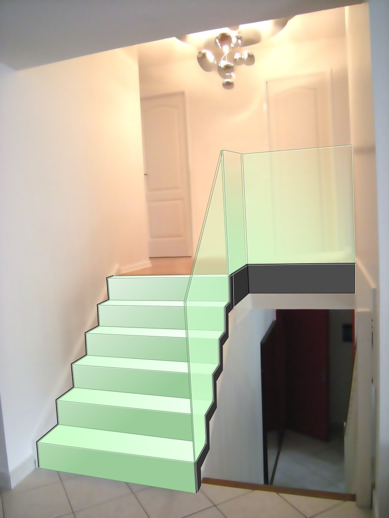 Escalier Design Verre Dessin