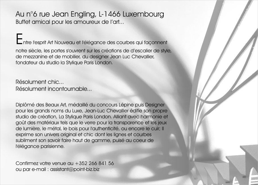 Vernissage Exposition Escalier Mobilier Design