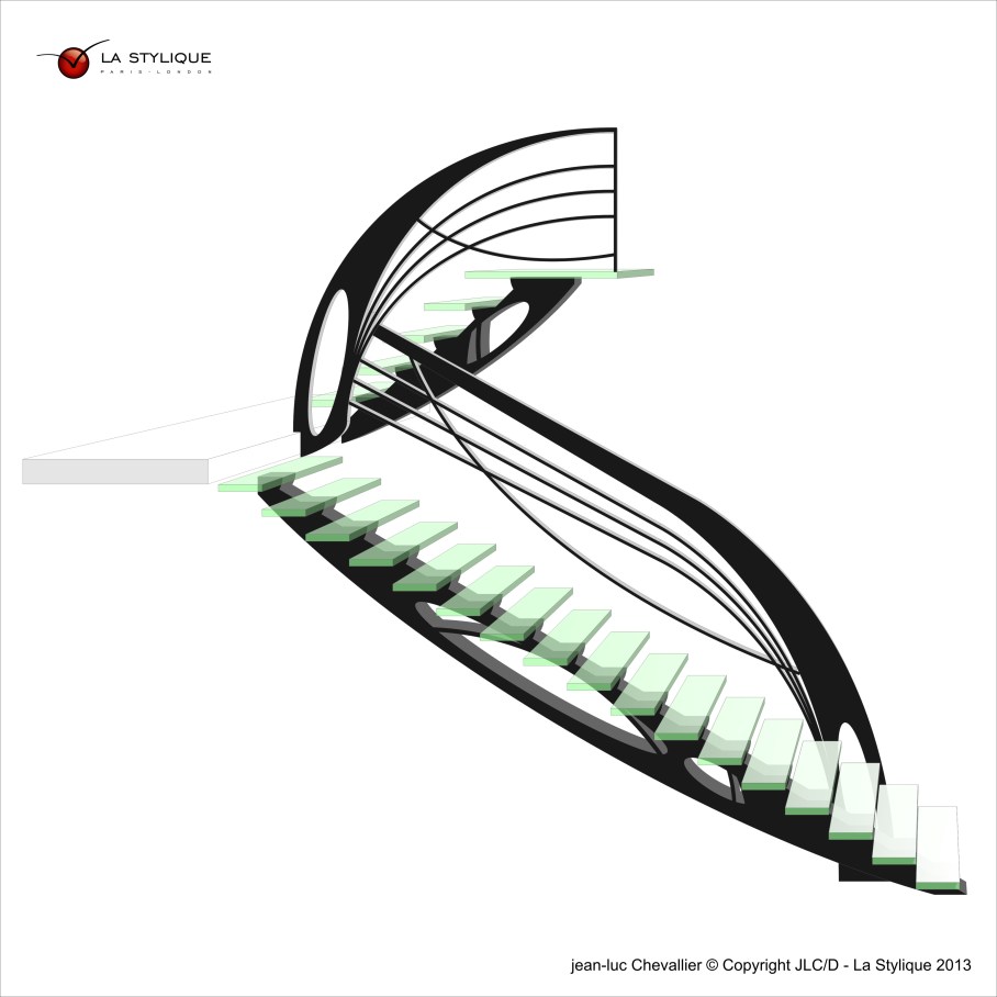 Escalier Design Contemporain verre