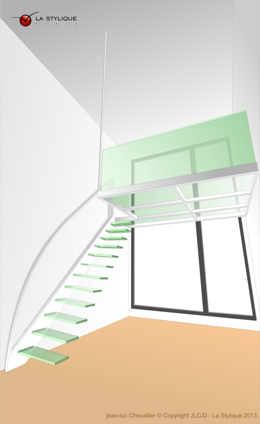 Escalier suspendu
