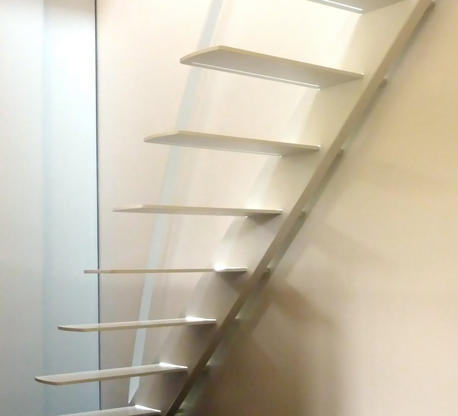 escalier design suspendu flottant
