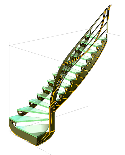 escalier design conptemporain