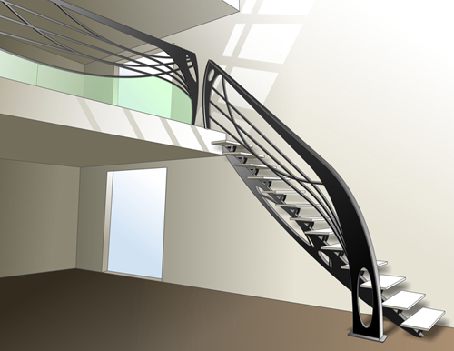 escalier design conptemporain