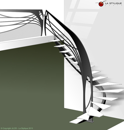 escalier design conptemporain