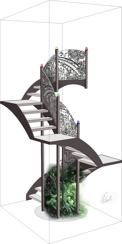 escalier design conptemporain