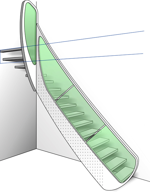 escalier design conptemporain