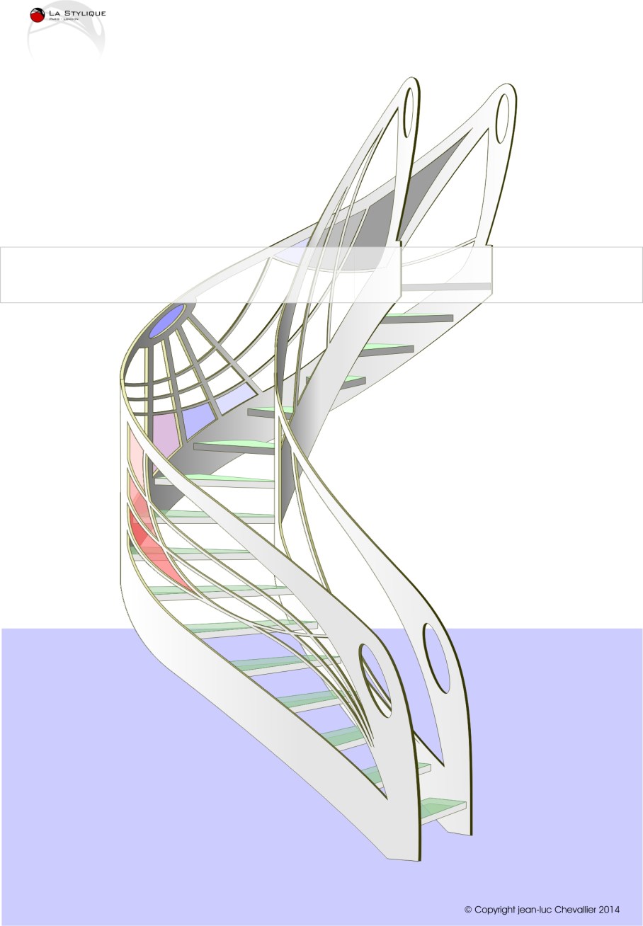 Escalier contemporain tournant