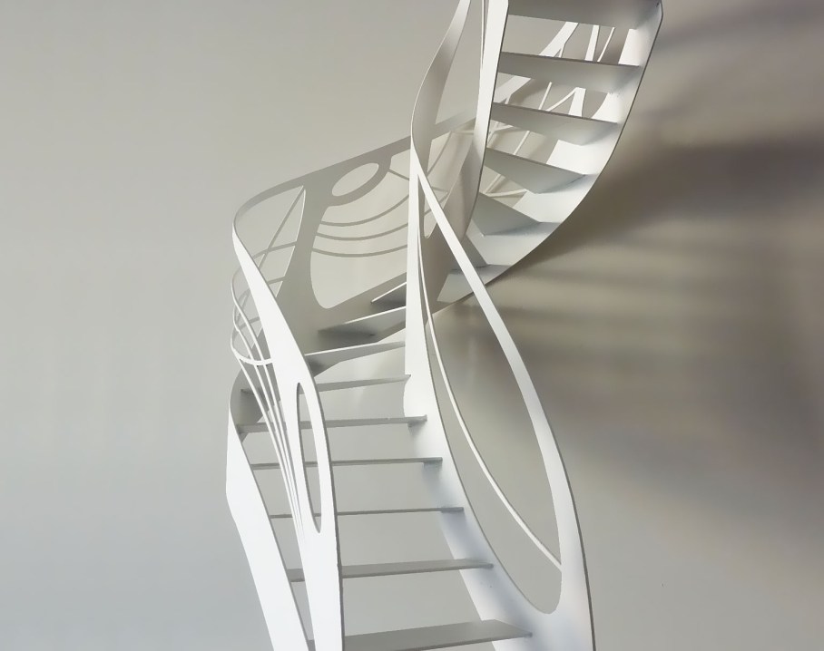 escalier design contemporain débillardé