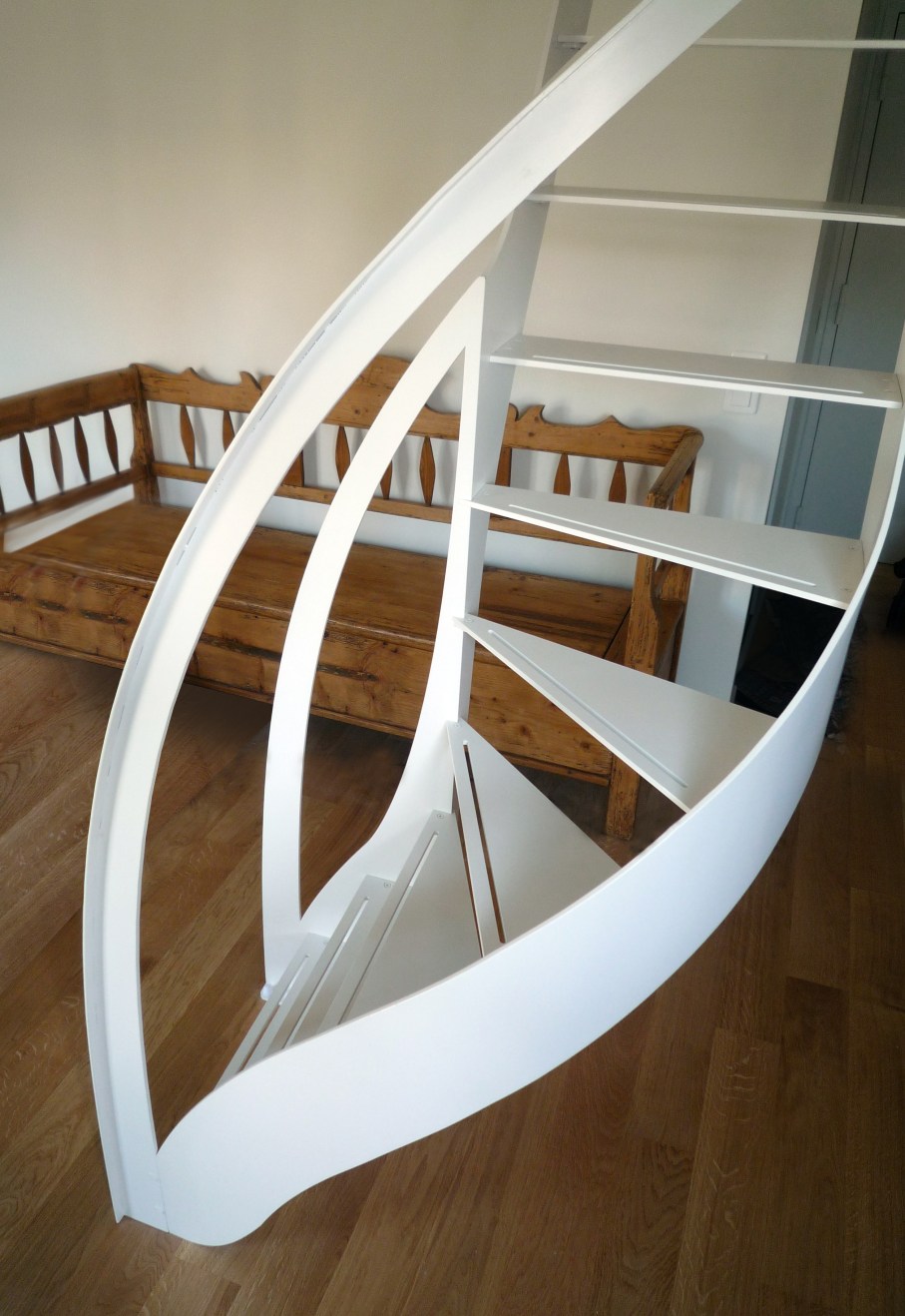 escalier design contemporain débillardé