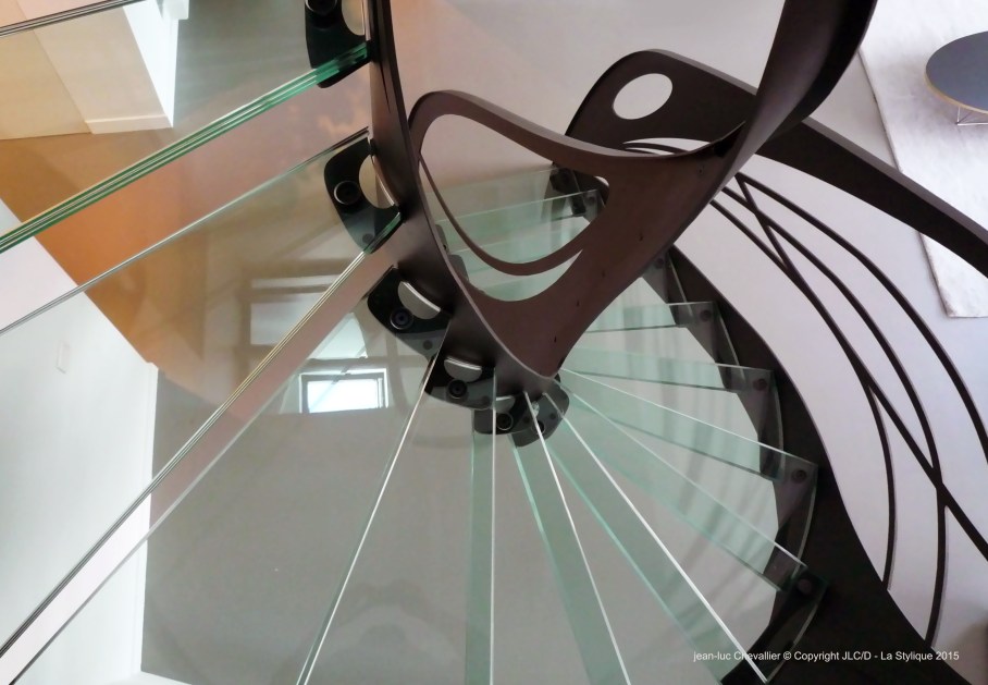 escalier verre design